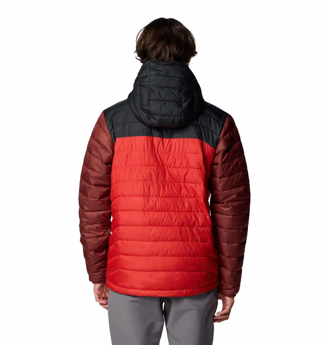 Music Columbia Men Red Powder Lite II Hooded Jacket
