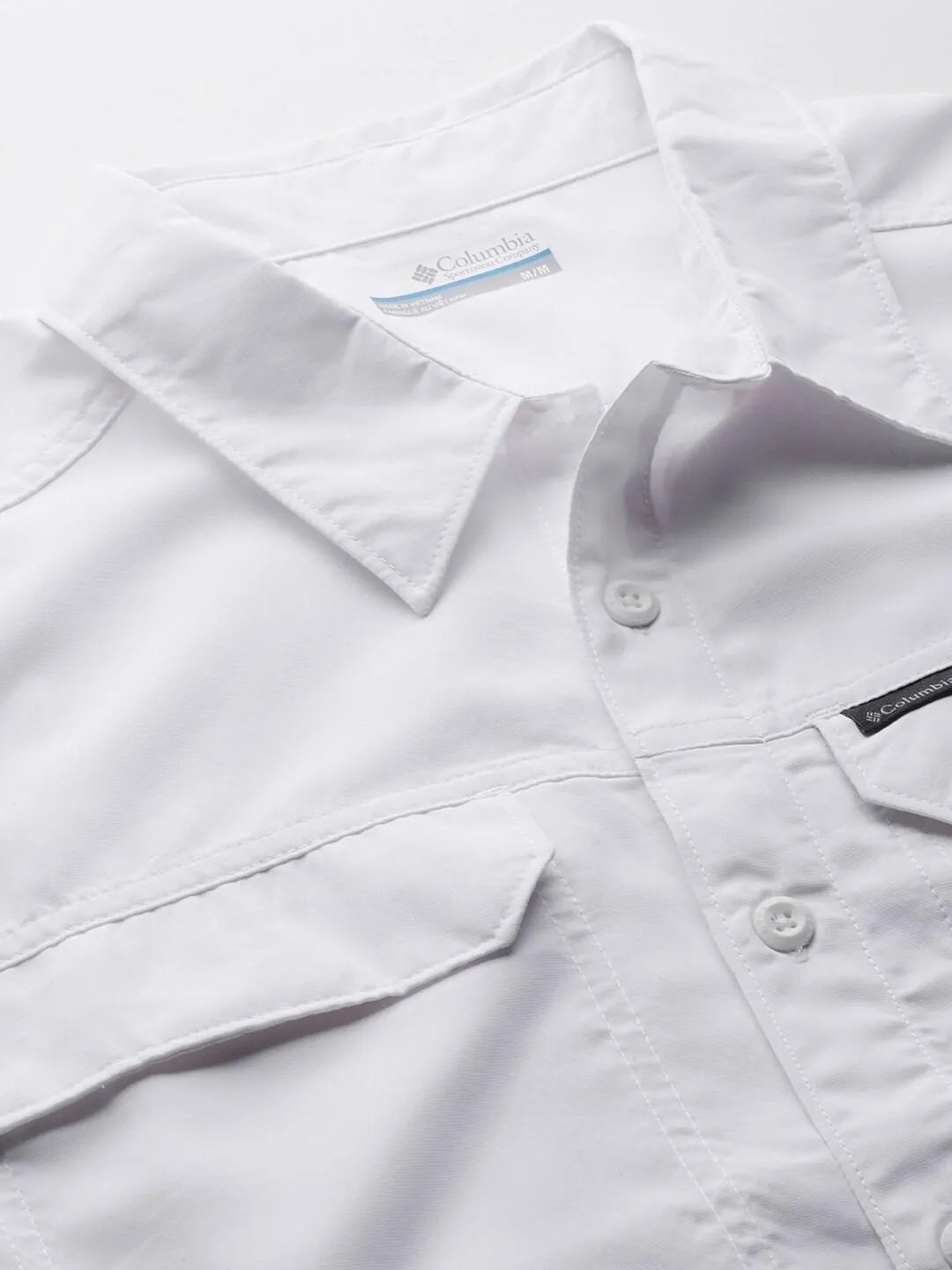 FastDrying Inner Layer Columbia Men White Silver Ridge 2.0 Short Sleeve Shirt (Sun Protection)