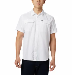 Columbia Men White Silver Ridge 2.0 Short Sleeve Shirt (Sun Protection) WrinkleResistantFabric