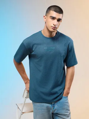 Wardrobe Essential Metal Core Men Printed Relaxed Fit Round Neck T-shirt with COTFLEX