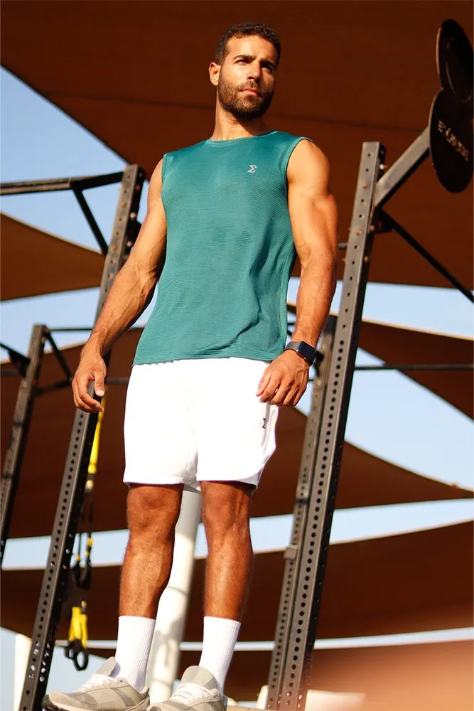 Sleeveless Nimble Tee Shaded Spruce Effortless Style