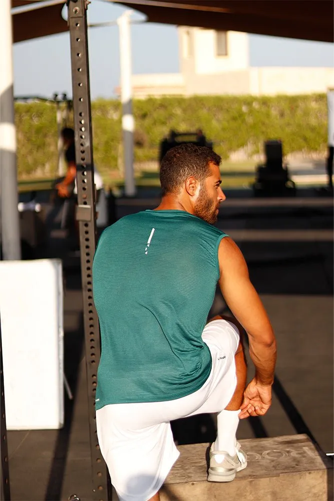 Dad Core Sleeveless Nimble Tee Shaded Spruce