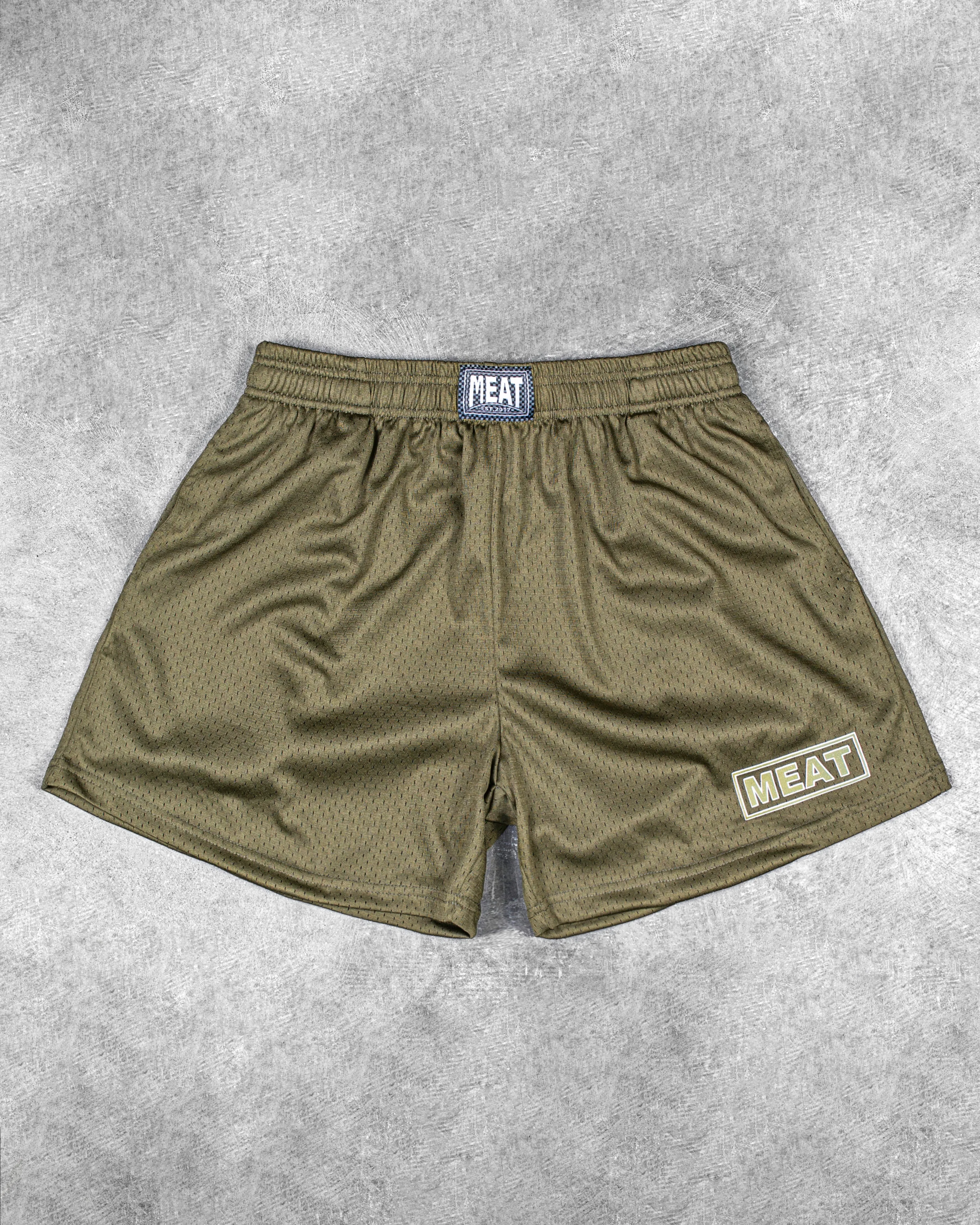 Performance Stretch TRAINING SHORTS ?C PATCH / OLIVE GREEN