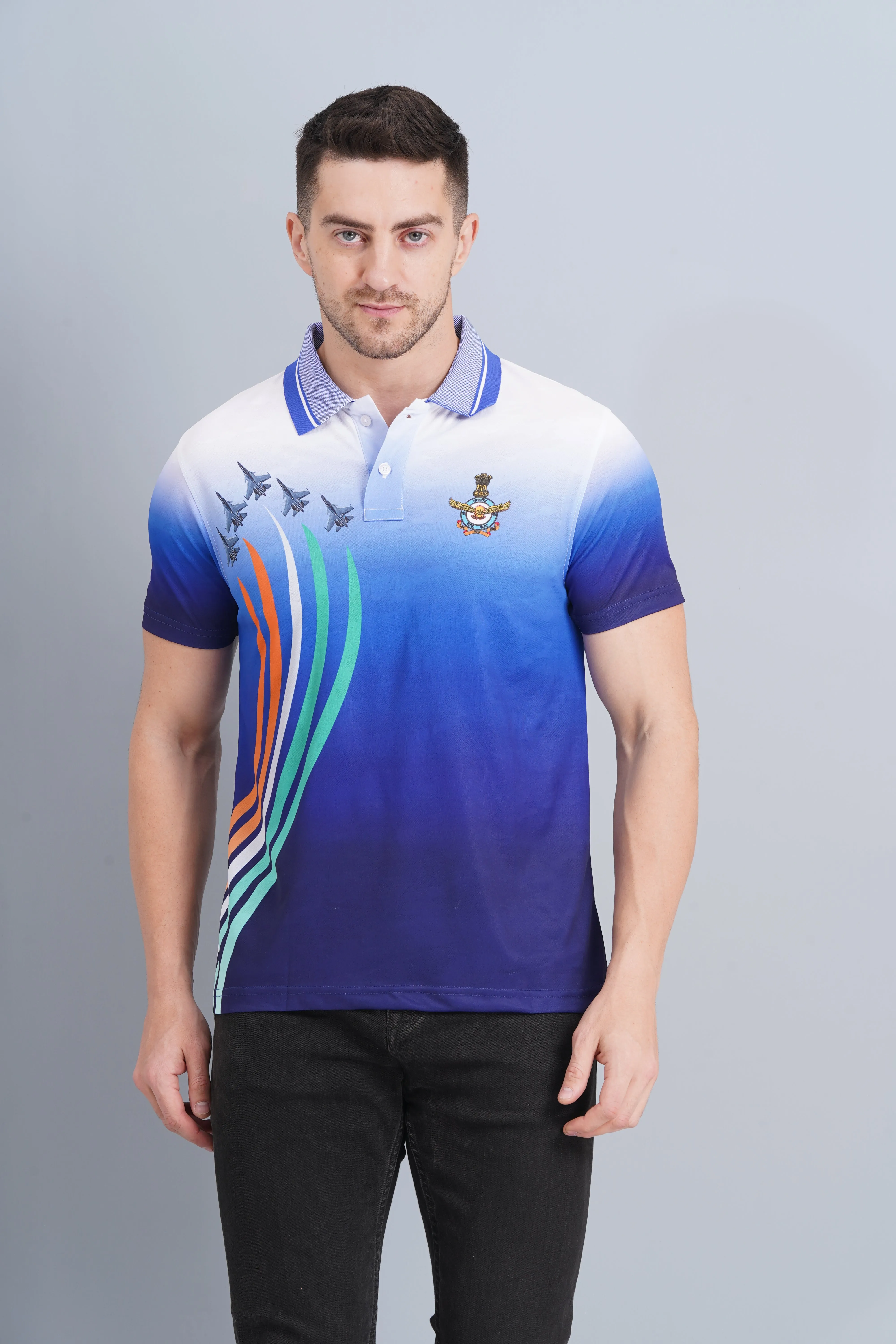 Men's AF Logo Polo T Shirt White Casual Appeal