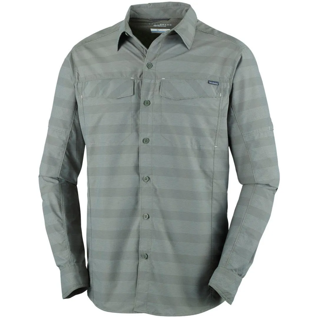Columbia Men Green Silver Ridge Plaid Long Sleeve Shirt (Sun Protection) Boss Vibe Timeless Dress
