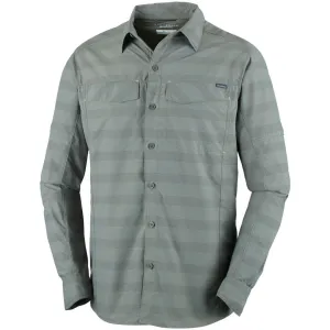 Columbia Men Green Silver Ridge Plaid Long Sleeve Shirt (Sun Protection) Cold Weather Outfit