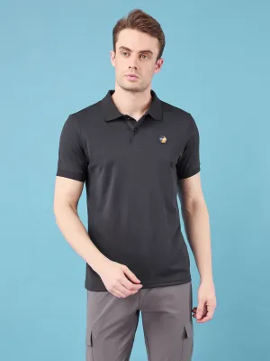 Men Self Design Slim Fit Polo T-shirt with MATPIQ Soft Touch Sporty Look