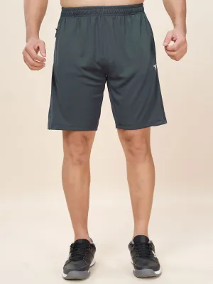 Men Plus Size Solid Slim Fit Active Shorts with TECHNO DRY Cool Basic Layer Ready