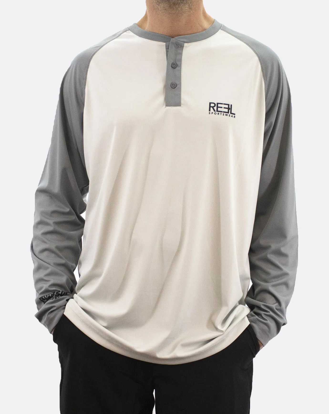 Conroe Henley | Grey Playful - lively Ethically Sourced Cotton