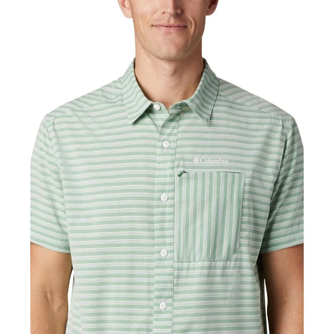 Columbia Men Green Twisted Creek II Short Sleeve Shirt (Sun Protection) PressureRelief Seams