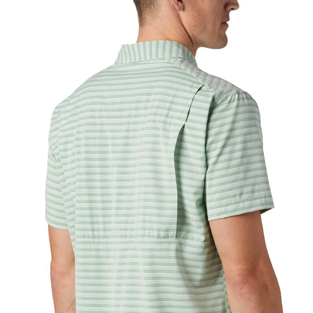 Columbia Men Green Twisted Creek II Short Sleeve Shirt (Sun Protection) ThermalInsulated