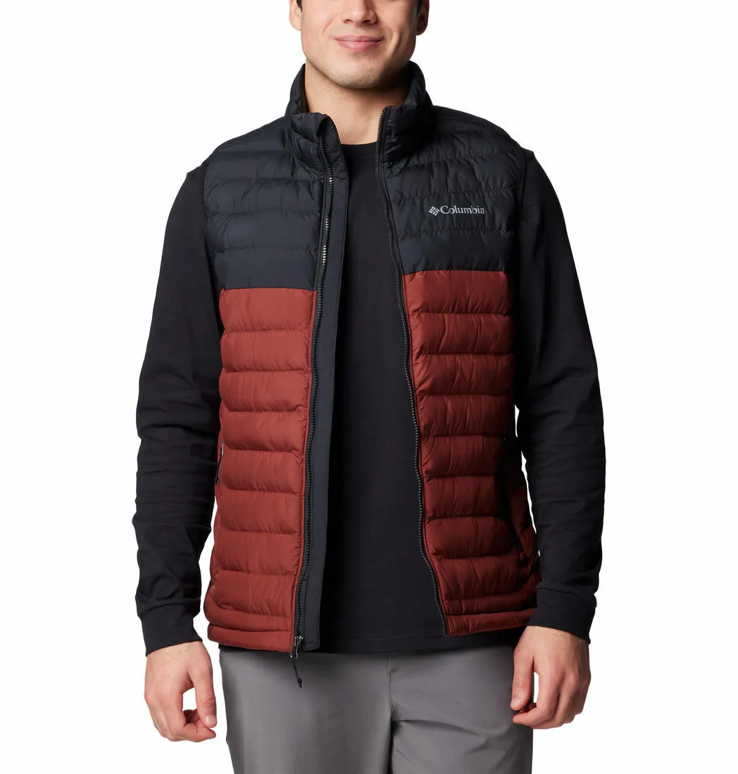 Columbia Men Red Powder Lite II Vest Ergonomic Cut