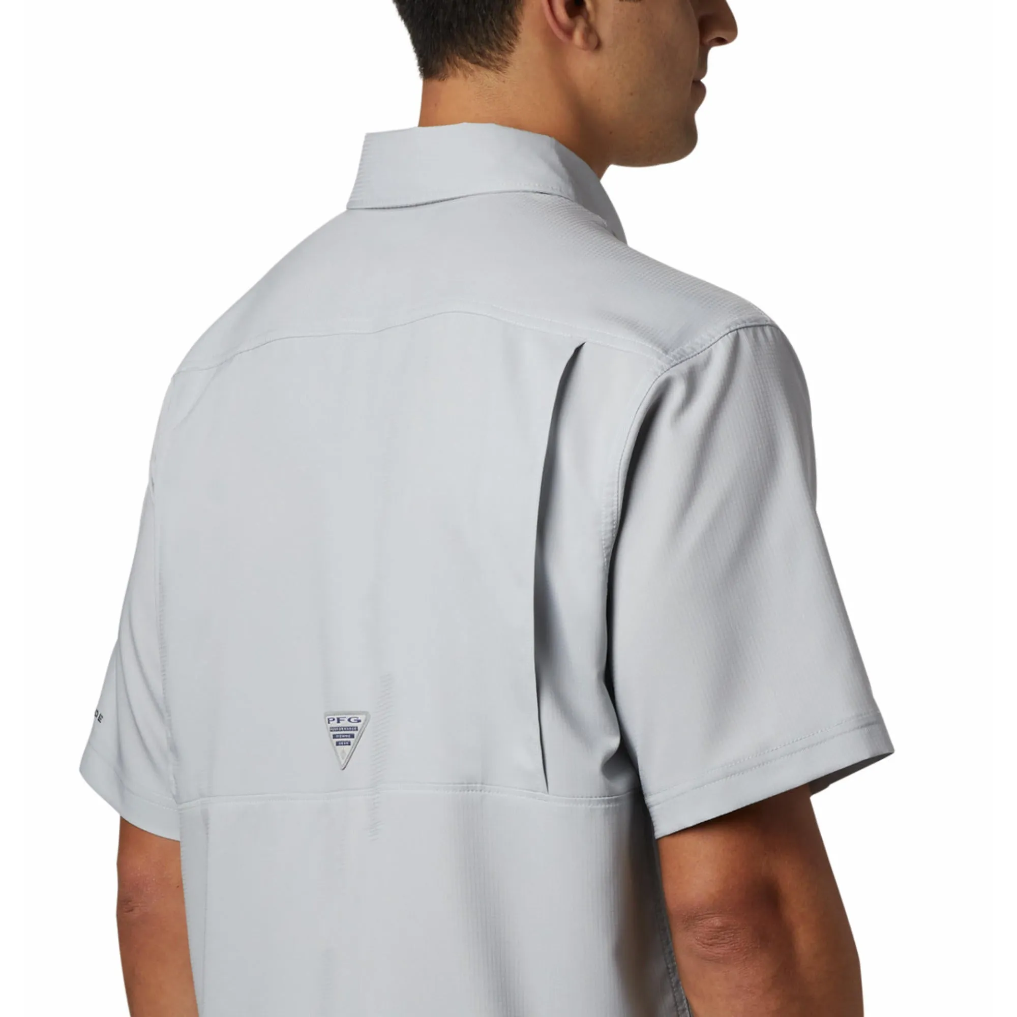 Columbia Men Black Low Drag Offshore SS Shirt (Sun Protection) Flexible Apparel Tailored Fit