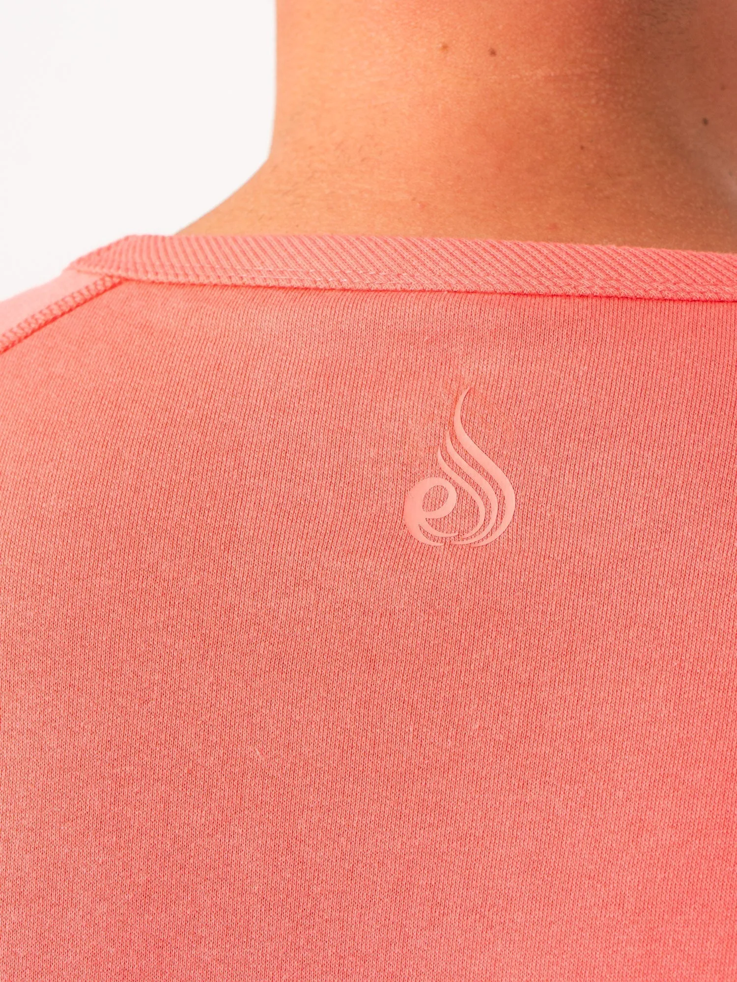 Vintage Look Snuggly Fit Energy Crew Neck - Coral