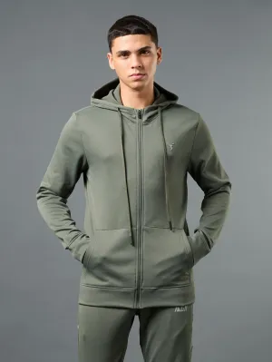 Simple Fashion Men Solid Slim Fit Hooded Jacket with TECHNOWARM 