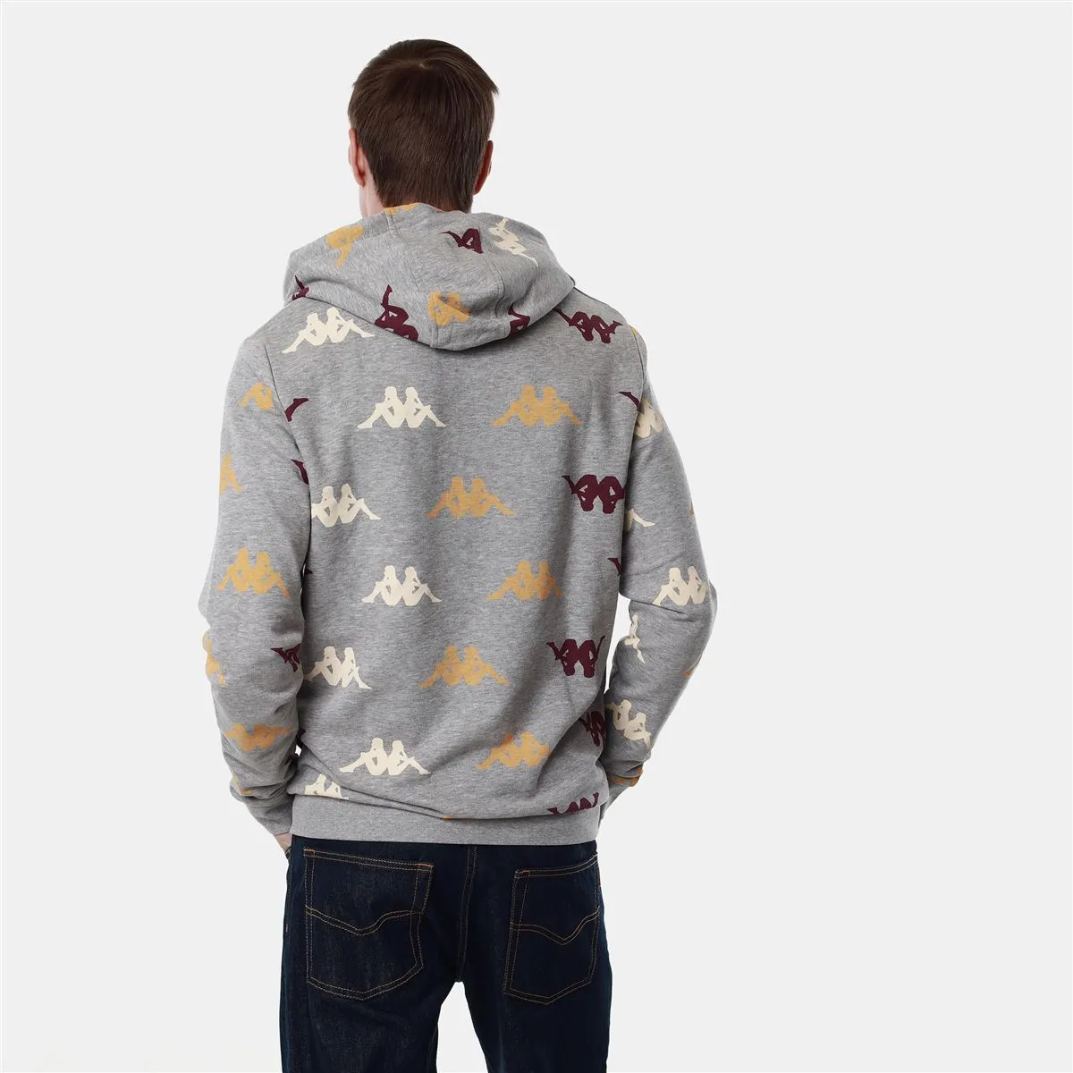 product snowboarding suitable thrill Simple Comfort Kappa Felpa da uomo Authentic Fancy 351261W 77M grey mid melange