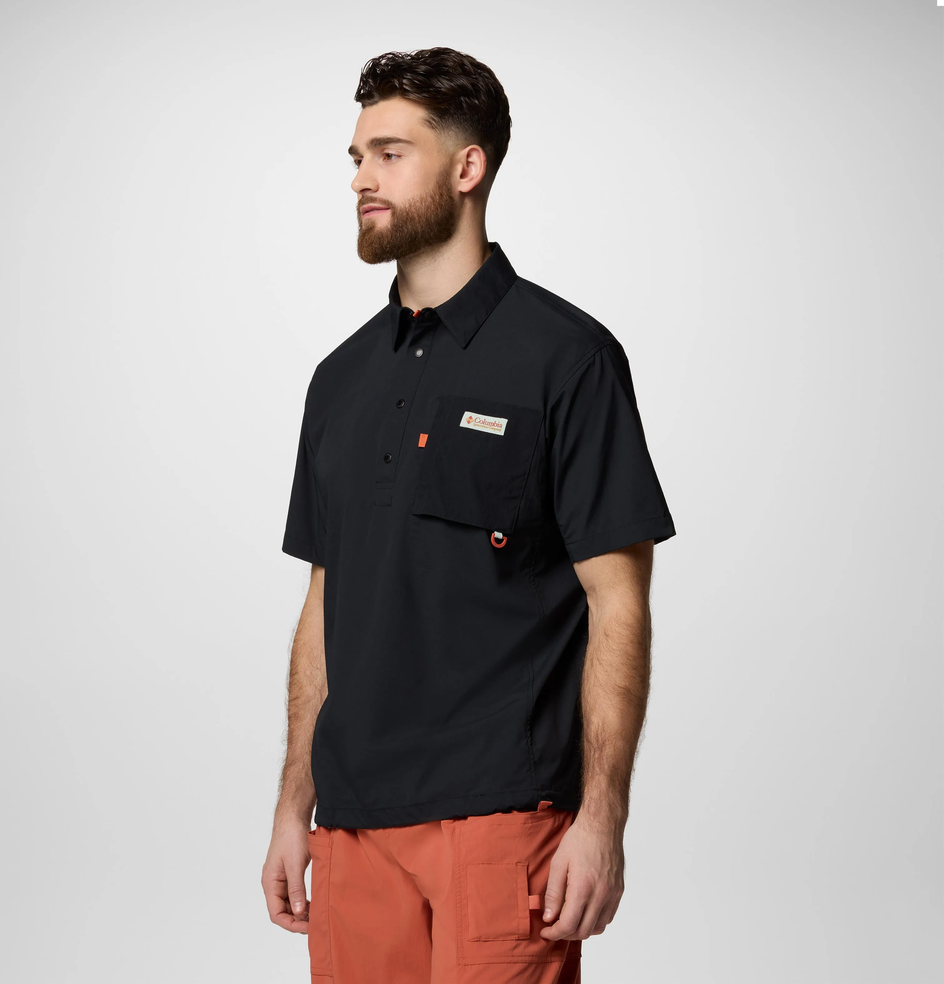 Nature Base Seamless transition Columbia Men Black Cove Beach Woven SS (Sun Protection)
