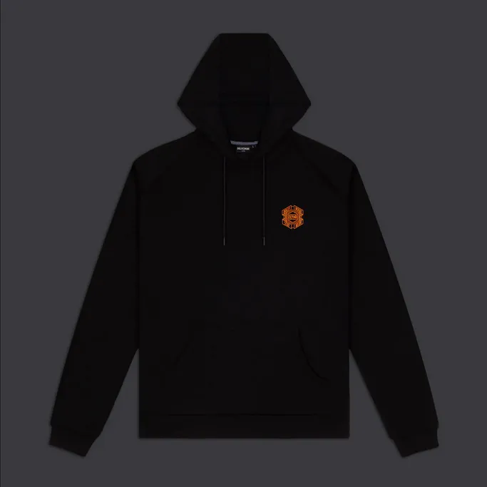 Casual Wear Dolly Noire felpa con cappuccio Corporate 01 Hoodie SW363-SA-01 Black & Orage