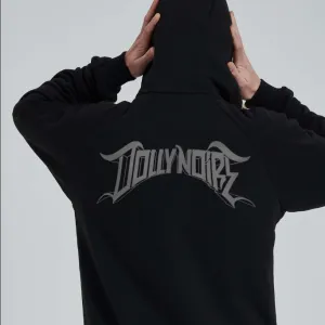 Dolly Noire Felpa con Cappuccio Over Lettering 3D SW114-SK-01 black Yoga Friendly