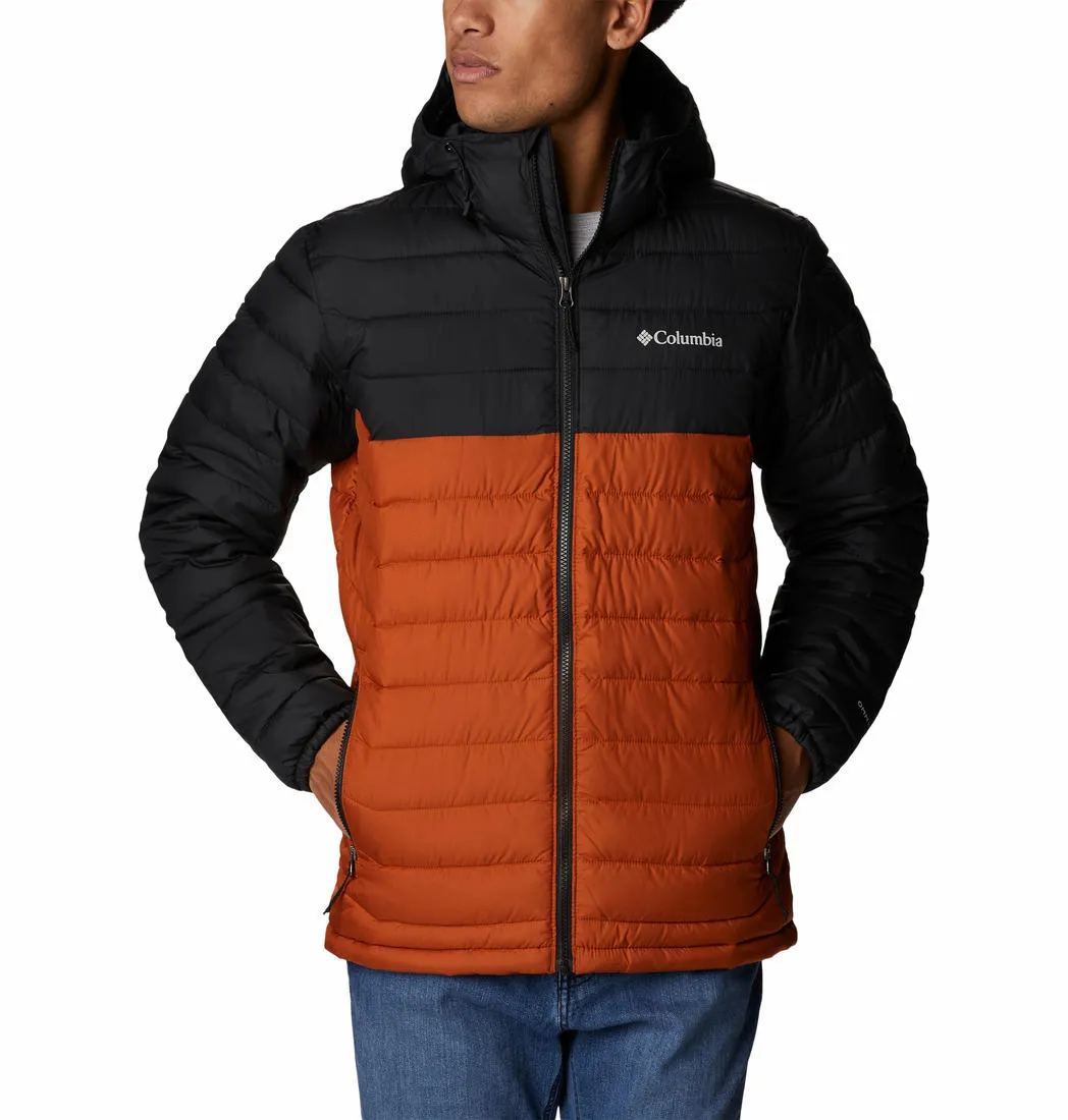 suitable for community activities Trendy Accessory Columbia Men Orange Powder Lite Hooded Jacket