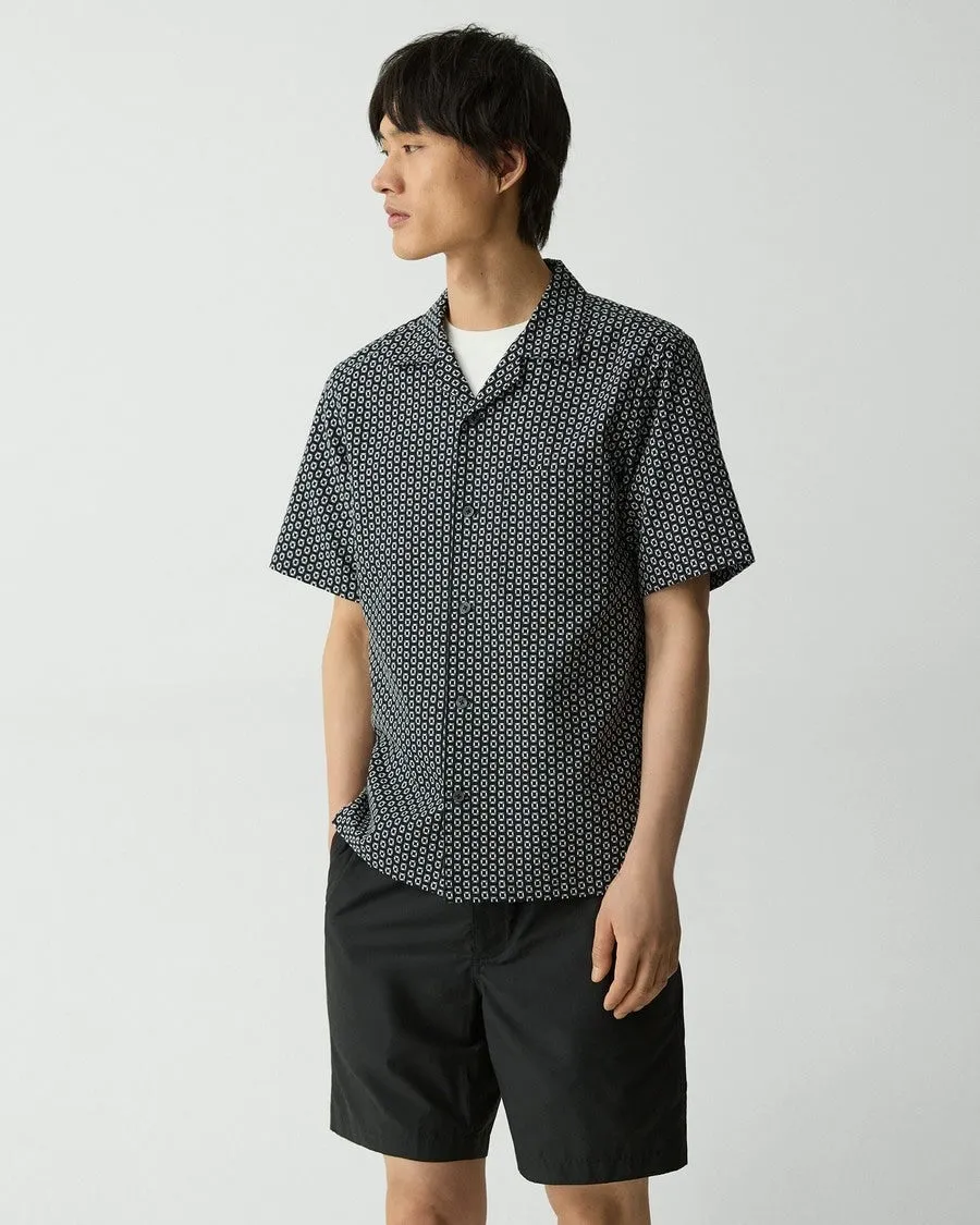 Theory Noll Camp Shirt - Black/White ZeroWasteProduction