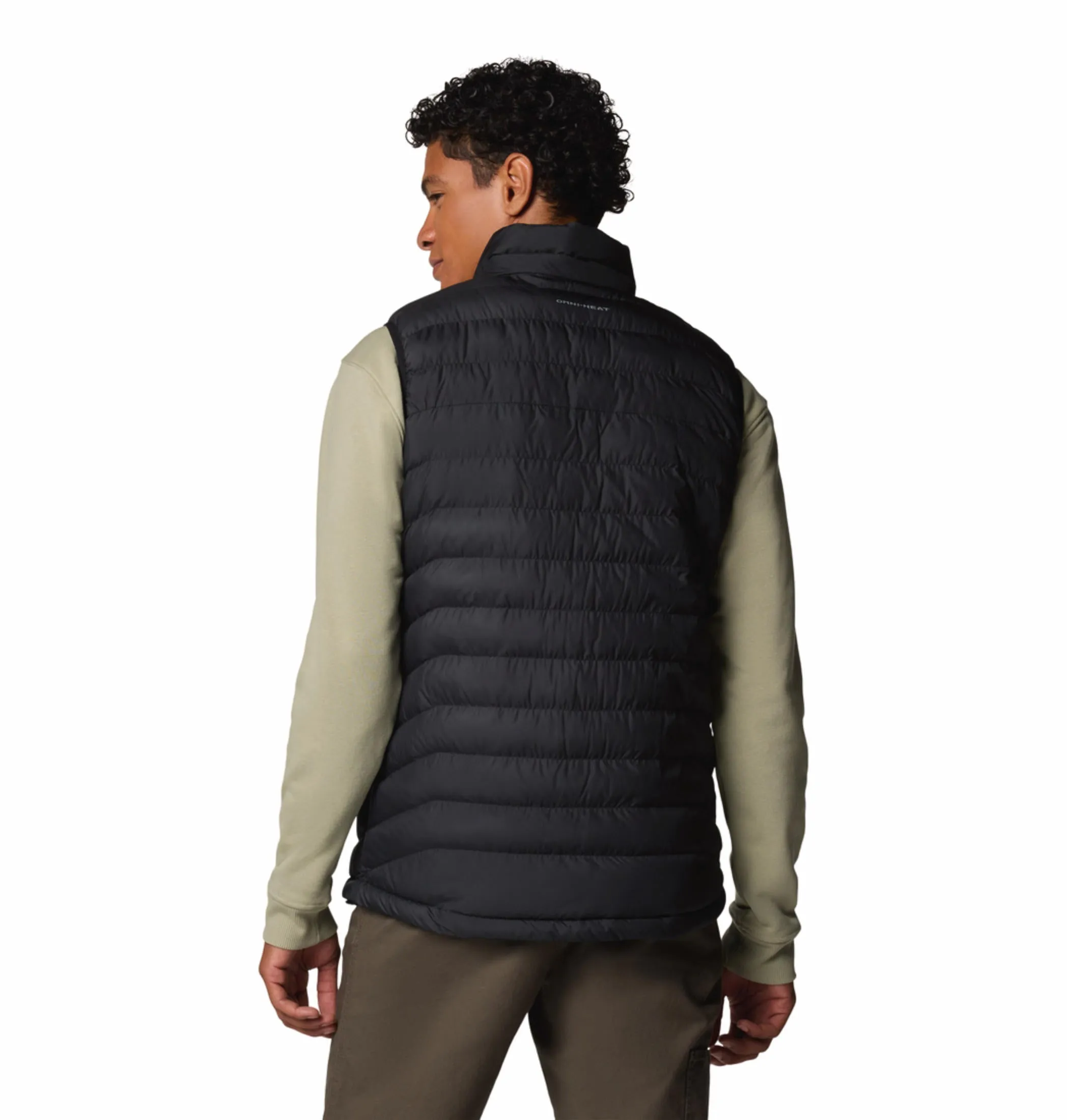 Columbia Men Black Powder Lite II Vest Foldable Construction Windproof Barrier