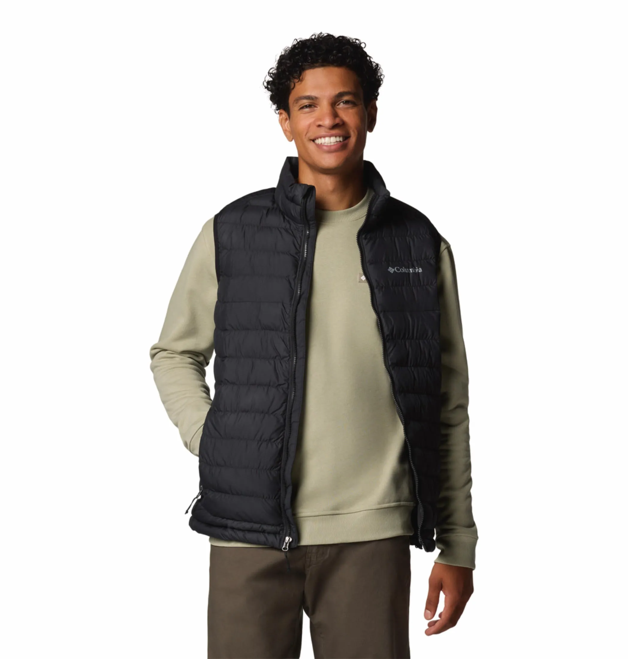 Columbia Men Black Powder Lite II Vest Sleeveless men's style