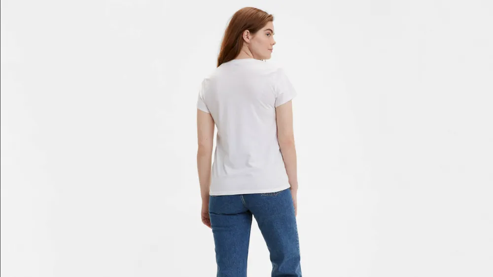 Levi's maglietta manica corta da donna Logo Piccolo 391850006 bianco Unisex