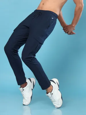 Relaxed Comfort Wear Stable Support Men Solid Relax Fit Cargo Trackpants with DURACOOL 