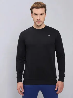 Men Solid Slim Fit Crew Neck T-shirt with ELASTO PLUS Stretchable Knit