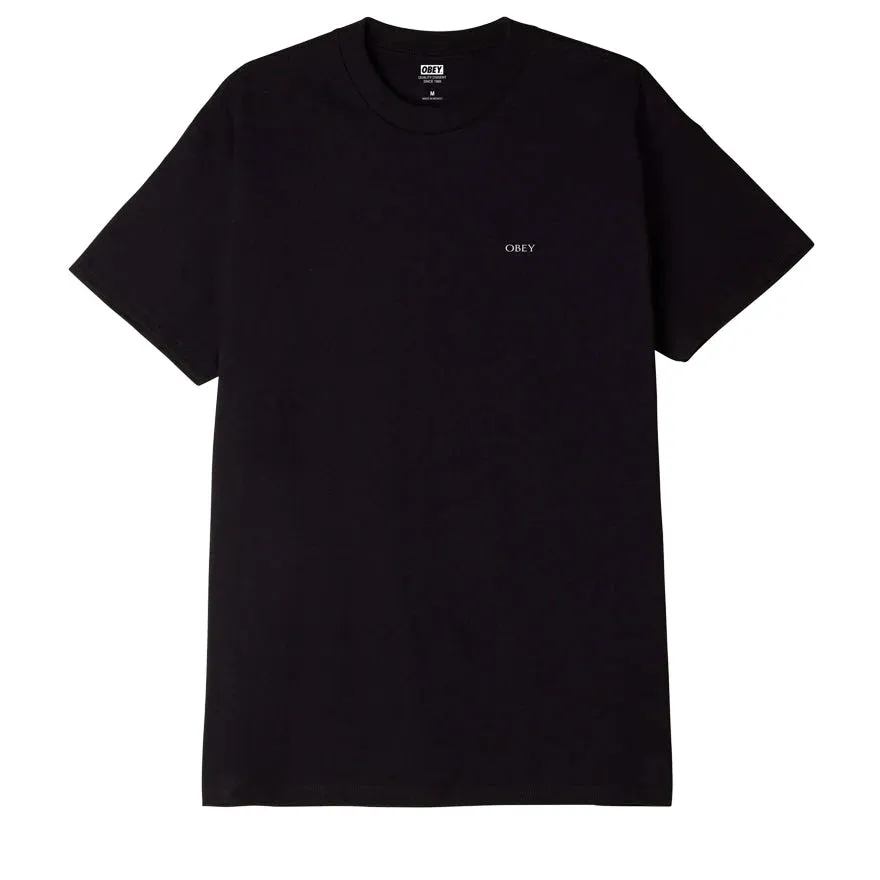 Office Attire Temperature Control Fabric Obey maglietta manica corta da uomo Torn Face Classic 165263406 nero