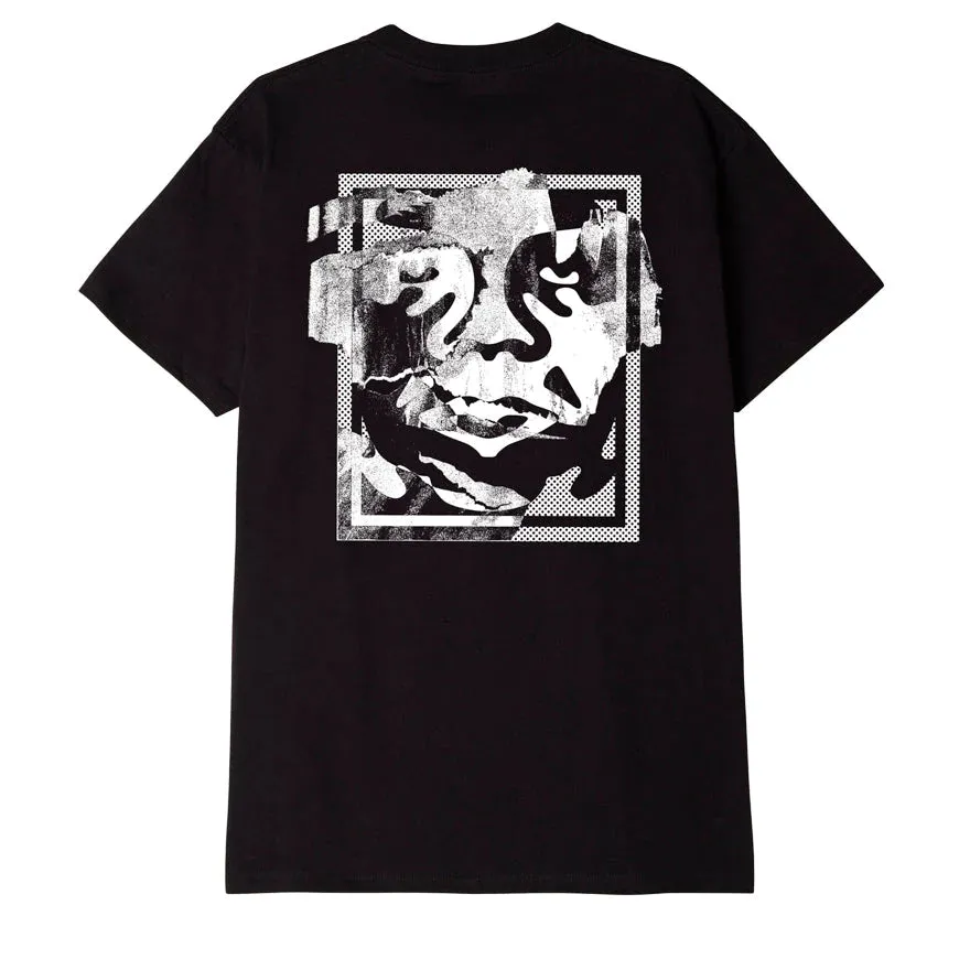 Fashion Forward Obey maglietta manica corta da uomo Torn Face Classic 165263406 nero