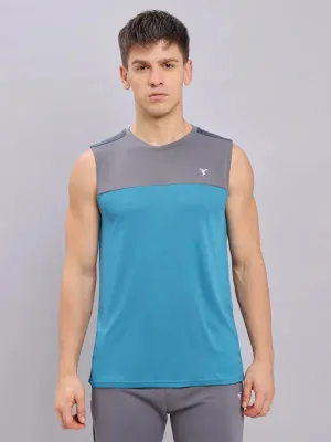 Men Colorblock Slim Fit Crew Neck Innerwear Vest with TECHNO COOL  OdorResistant Coating Durable Reinforced Edges