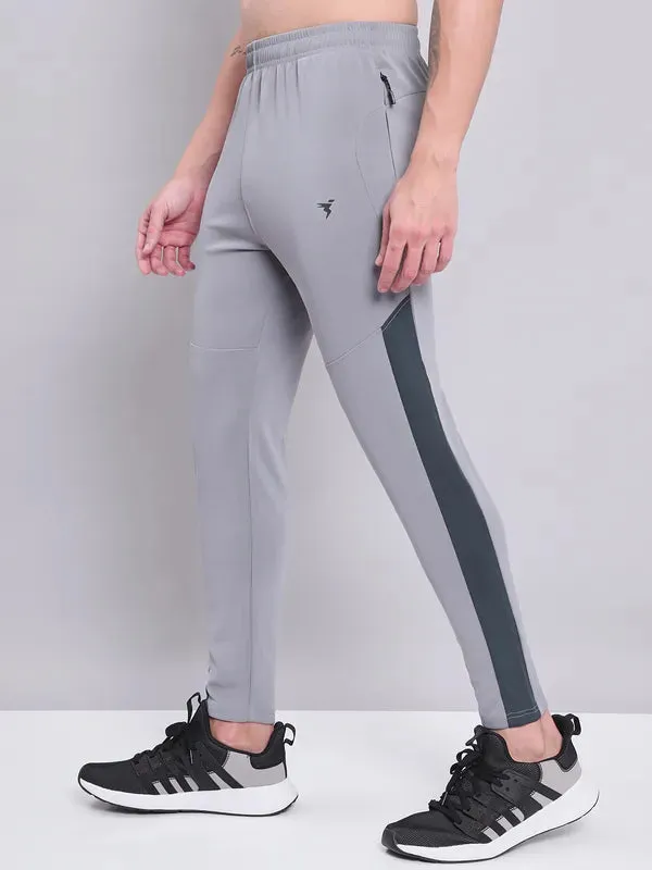 Outdoor Workout Gusset Crotch Design Men Colorblock Slim Fit Trackpants with TECHNO DRY