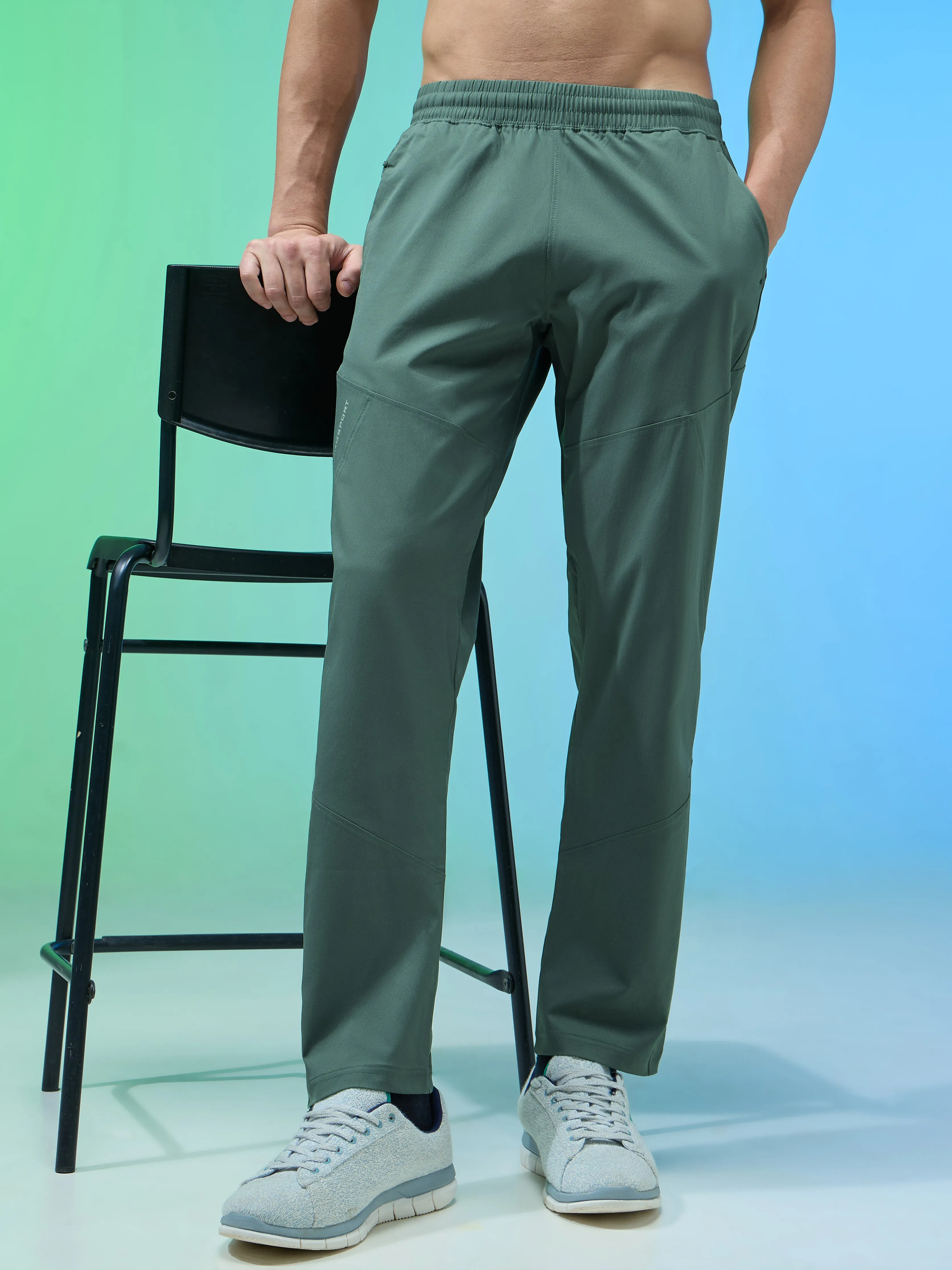 Men Solid Regular Fit Trackpants with TS FLEXI Eco Friendly Dye Flexible Support Sole