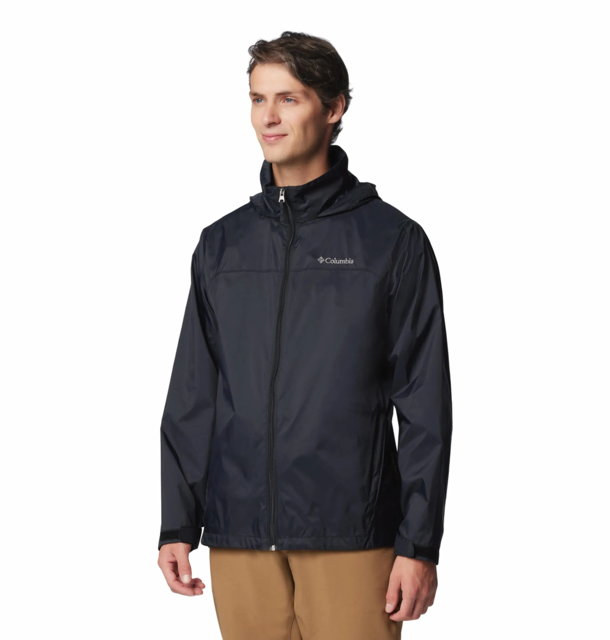 Retro Heavyweight Columbia Men Black Glennaker Lake II Rain Jacket