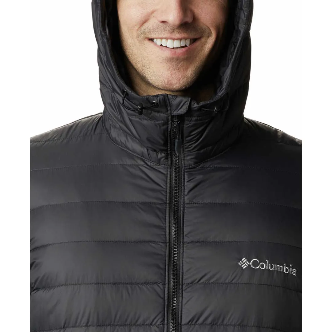 Magnetic Closure System LightweightFabric Columbia Men Black Sister Brook Hooded Down Jacket