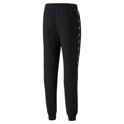 Puma pantalone in felpa con banda laterale e polsino al fondo ESS  Tape Sweatpants FL cl 849042 01 black Athletic Tights SoftBoundEdging