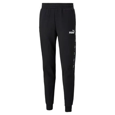 Speed and Comfort Quick Evaporate Technology Puma pantalone in felpa con banda laterale e polsino al fondo ESS  Tape Sweatpants FL cl 849042 01 black