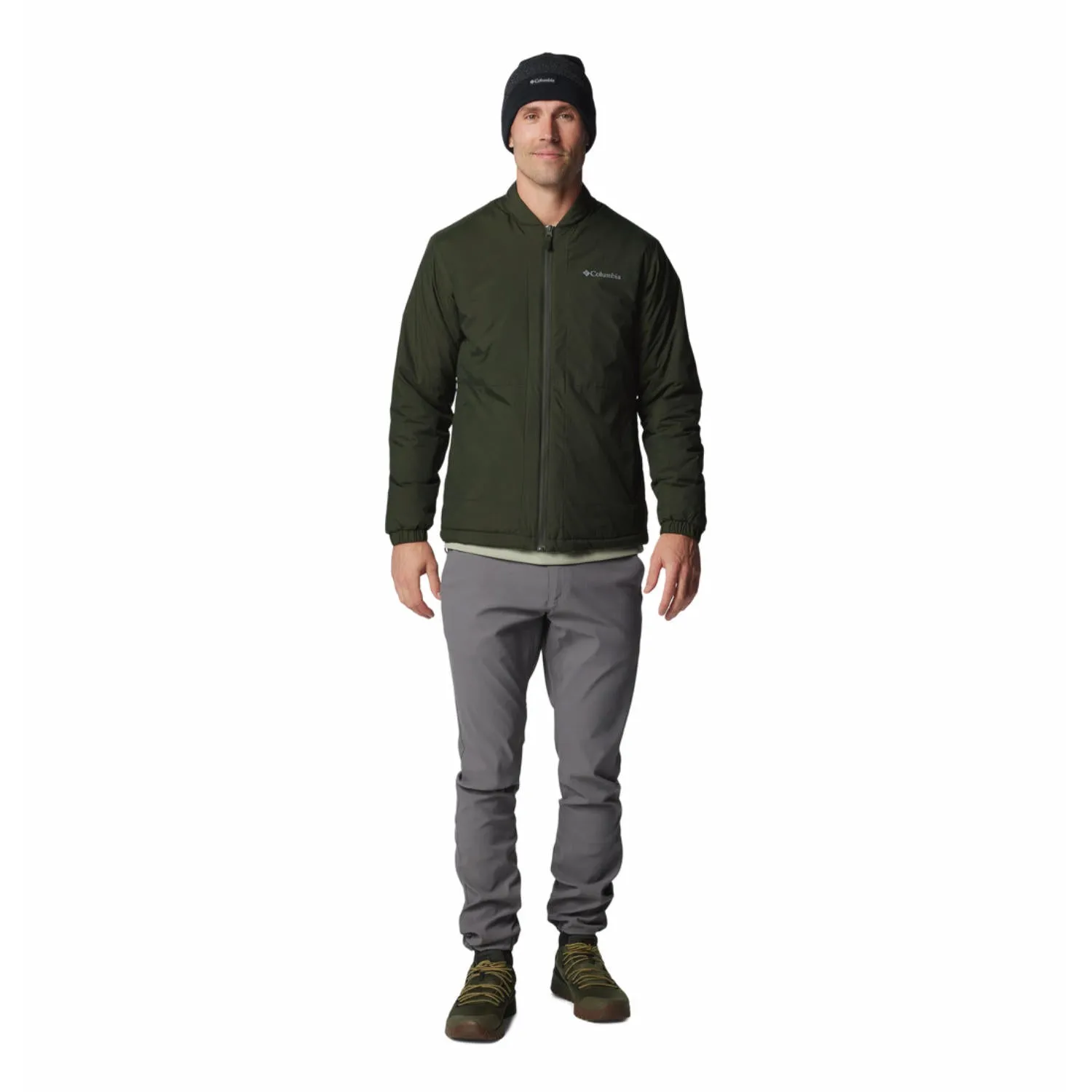Columbia Men Green Black Mesa Jacket Neutral Layer