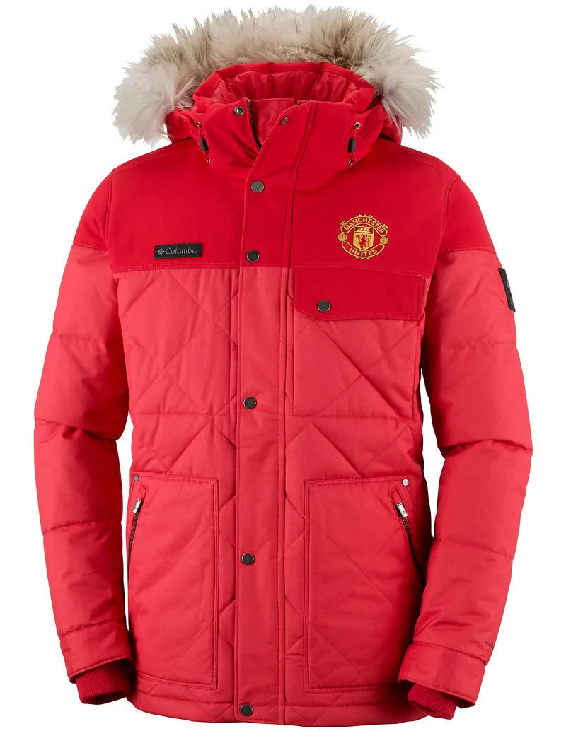 Compliment Columbia Men Red Barlow Pass 550 TurboDown Quilted Jacket