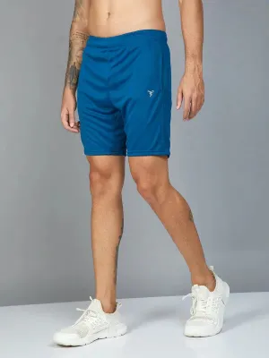 Flex Style Sleek Waistband Men Solid Slim Fit Shorts with TECHNO DRY