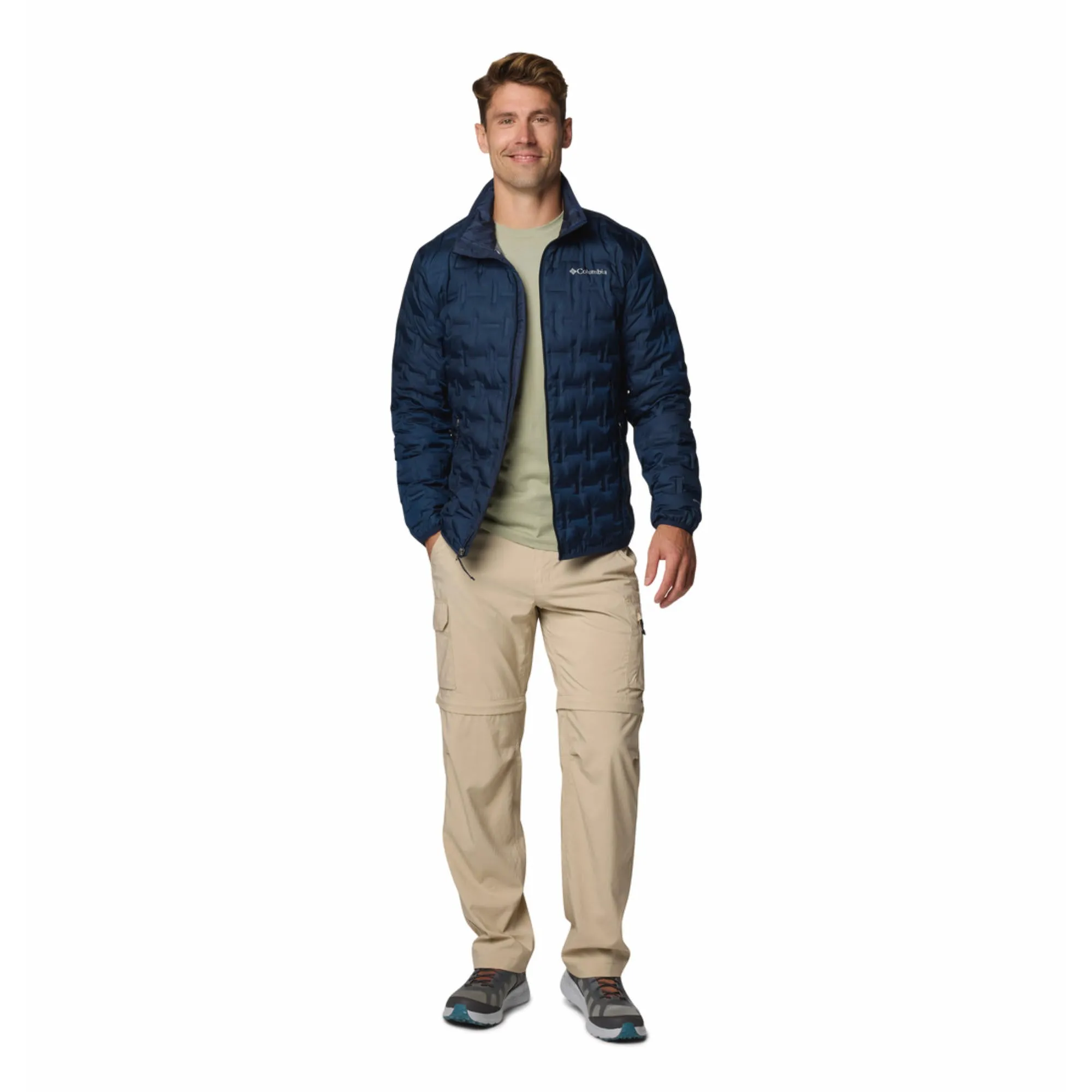 city lights Insulated Jacket Columbia Men Blue Delta Ridge II Down Jacket