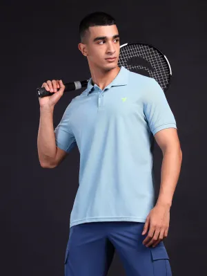 Lounge Wear Fashionable Wear Men Solid Slim Fit Polo T-shirt with MATPIQ