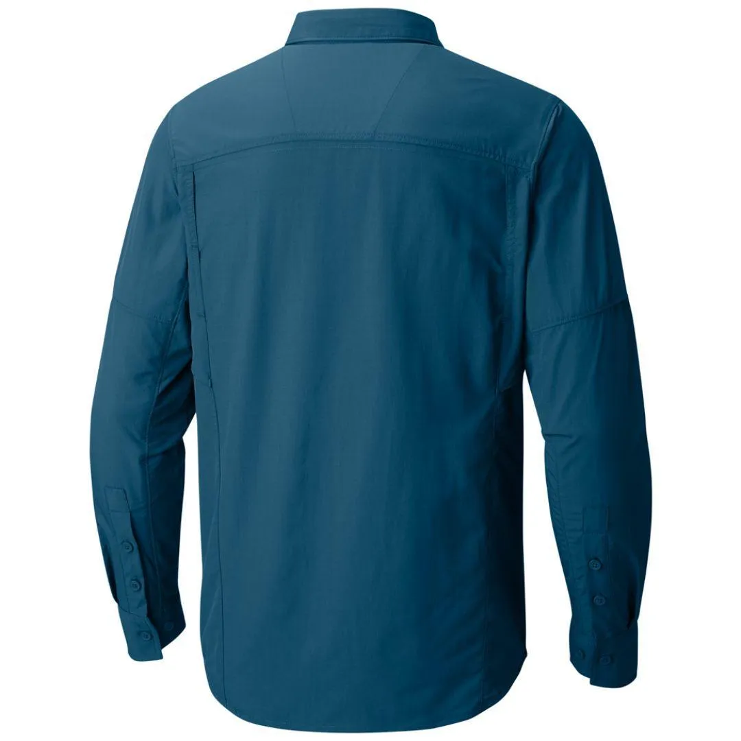 Athleisure Cool Columbia Men Blue Silver Ridge Long Sleeve Shirt (Sun Protection)
