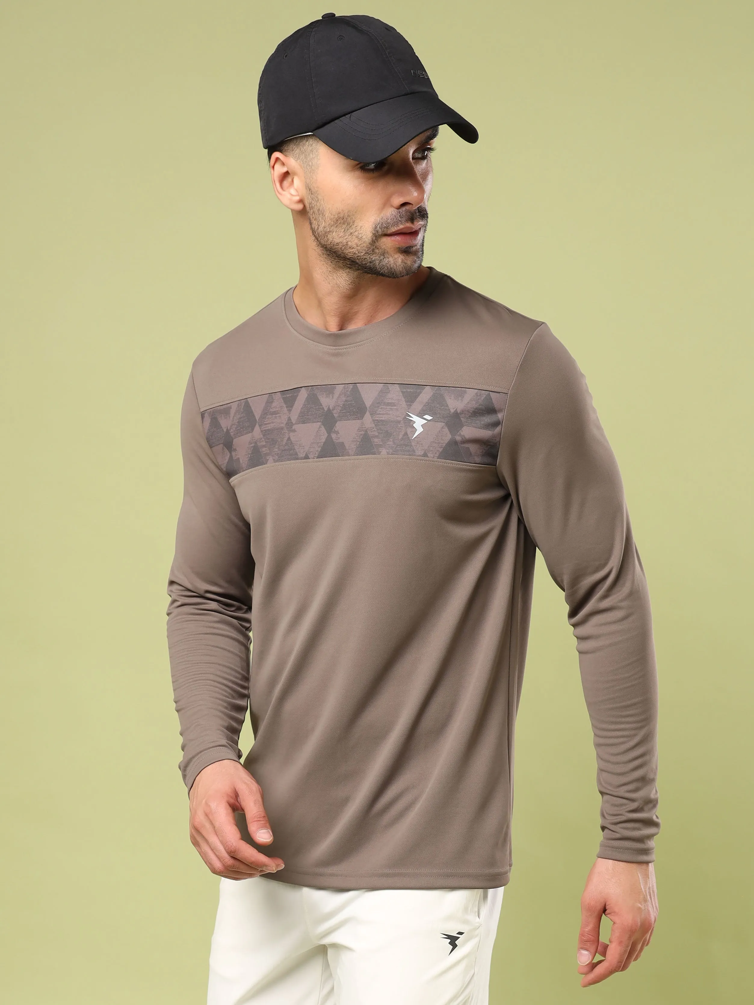 Men Printed Slim Fit Round Neck Sports T-shirt with TECHNO COOL  Urban Chic MachineWashable Fabric