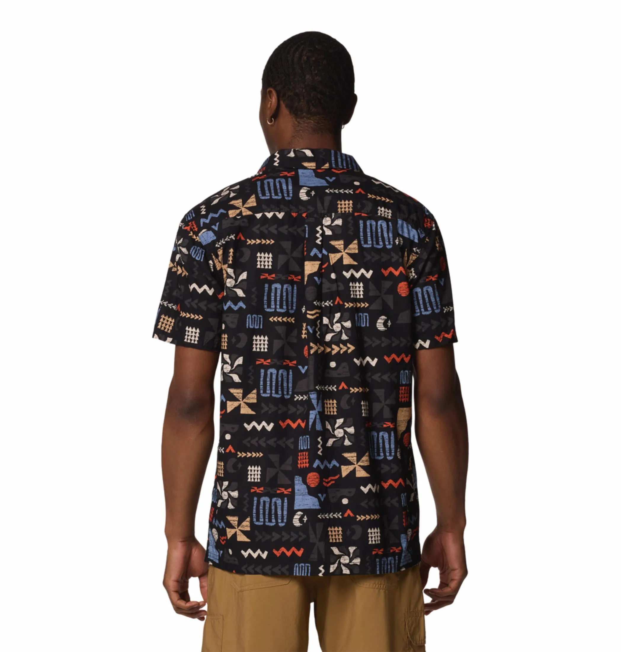 Columbia Men Black Pine Canyon Short Sleeve Conscious Fit Outdoor Shirt