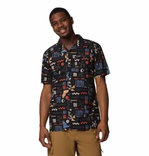 UV Protection RollUp Sleeves Columbia Men Black Pine Canyon Short Sleeve