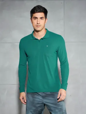 Versatile Style Men Solid Slim Fit Polo T-shirt with MATPIQ