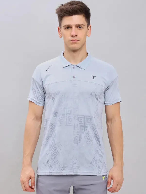 Men Jacquard Slim Fit Polo T-shirt with TECHNO COOL  Sleek Layers